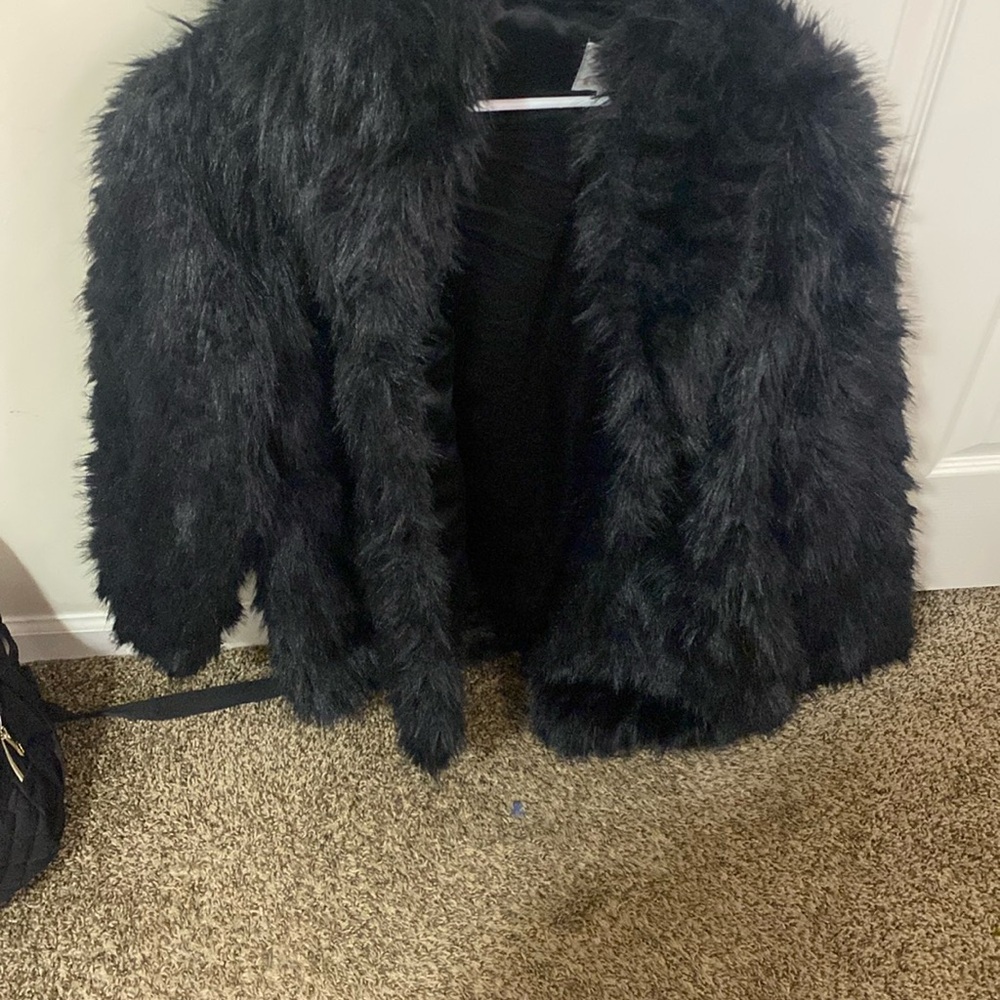 Women's Black Faux Fur Jacket